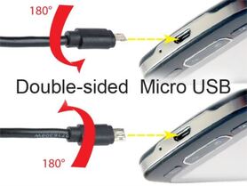 Gembird Double sided Micro USB to USB 2.0 AM cable 1.8 m black