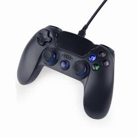 Gembird Wired vibration game controller for PlayStation 4 or PC black