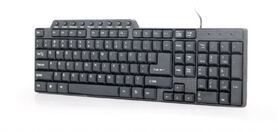 Gembird Compact multimedia keyboard USB HR layout Black