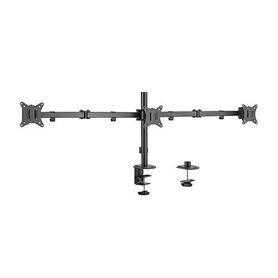 Gembird Adjustable desk 3 display mounting arm (rotate tilt swivel) 17” 27” up to 7 kg