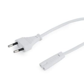 Gembird Power cord 1 8m EU input 2 pin plug White