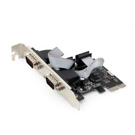 Gembird 2 serial port PCI Express add on card with extra low profile bracket