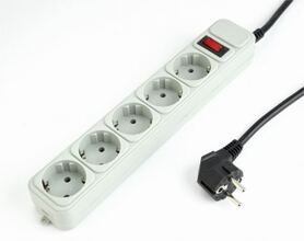 Gembird Surge protector 5 sockets 3m white