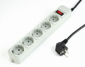 Gembird Surge protector 5 sockets 1 8m white