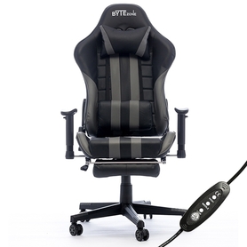 Gaming chair Bytezone PYTHON massage cushion / Bluetooth speakers (black gray)