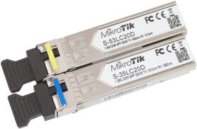 MikroTik Pair of 1G SFP WDM BiDI (LC SM) 20km fiber modules