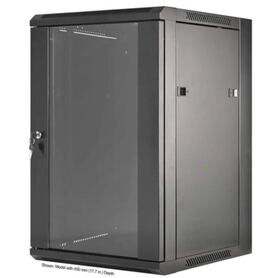 Intellinet 19 Wallmount Cabinet 15U 600 mm (23.6 in.) Depth Black