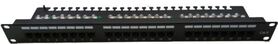 Masterlan patch panel 19 24xRJ45 Cat6 1U with tie bar black