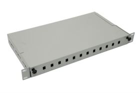 NFO Patch Panel 1U 19 12x SC Simplex LC Duplex Pull out 1 tray