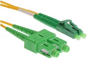 NFO Patch cord, LC APC-SC APC, Singlemode 9 125, G.657A2, Duplex, 2m