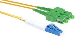 NFO Patch cord, LC UPC-SC APC, Singlemode 9 125, G.657A2, Duplex, 15m