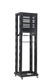 NaviaTec 19 4 Post Open Frame Rack 42U Black