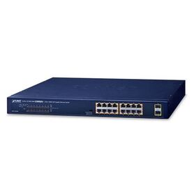 Planet 18 Port 16x 1GbE 802.3at PoE 2 Port 1000X SFP Gigabit Ethernet Unmanaged Switch (240W)