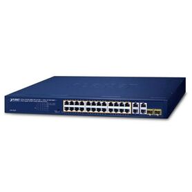 Planet 24 Port 10 100 1000T 802.3at PoE 2 Port 10 100 1000T 2 Port Gigabit TP SFP Combo Ethernet Switch