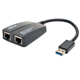 Tripp Lite USB 3.0 SuperSpeed to Dual Port Gigabit Ethernet Adapter