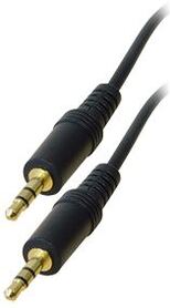 Transmedia Connecting cable. 3 5 mm 1 5m gold plated plugs