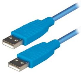 Transmedia USB 2.0 type A plug to USB type A plug Blue 1 2 m