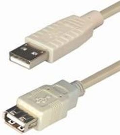 Transmedia USB 2.0 extension Cable type A plug to A jack 2 0m