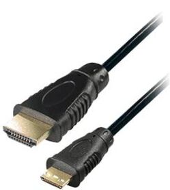 Transmedia HDMI plug type A to HDMI plug type C 2m