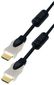 Transmedia HDMI cable metal plugs gold contacts 1m black
