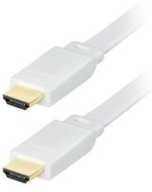 Transmedia High Speed HDMI cable with Ethernet Flat cable 2m White