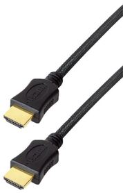 Transmedia High Speed HDMI braided cable with Ethernet 2m gold plugs 4K