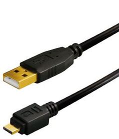 Transmedia USB typeA plug Micro USB typeA Gold Plated Plug