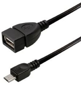 Transmedia OTG USB type A jack to USB type Micro B plug