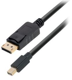 Transmedia DisplayPort plug to Mini DisplayPort plug 2 0 m