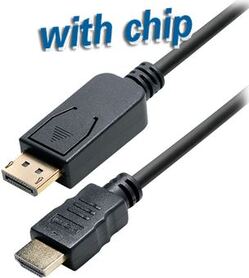 Transmedia DisplayPort plug to HDMI plug 2 0 m