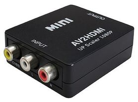 Transmedia AV to HDMI converter with upscaler