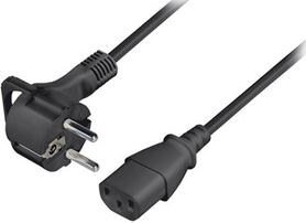 Transmedia Schuko plug flat to C13 jack 2,5m