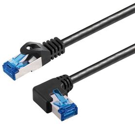 Transmedia Cat6A SFTP Patch Cable RJ45 plug angled left 2m