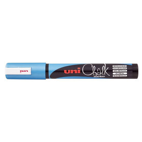 Marker Uni pwe 5m kreda metallic plavi