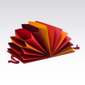 Fascikl Fabriano A4 s 12 šarena odjeljka od papira crveni 7500004