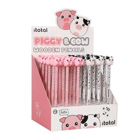 Olovka grafitna iTotal Cute animals svinjica+kravica sortirano 36/1 XL2308J