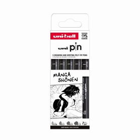 Marker Uni pin set 0 05/0 3/0 8/1 2/BR mm crni Manga Shonen 5/1