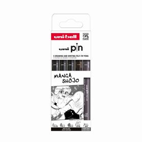 Marker Uni pin set 0 03/0 1/0 5/EFB tamno sivi BR mm crni Manga Shojo 5/1