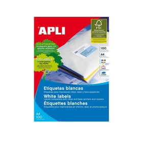 Naljepnica Apli 97x42 4mm bijela 100L 1288