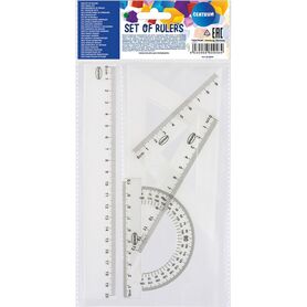 Set za geometriju (ravnalo 20cm 2 kom trokuta kutomjer) blister 4/1 80946