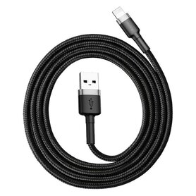 Baseus Cafule USB Lightning Cable 1 5A 2m (Gray+Black)