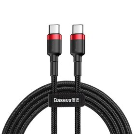 USB C PD Baseus Cable Cafule PD 2.0 QC 3.0 60W 1m (black and red)
