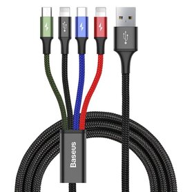 Baseus Fast USB cable 4in1 USB C / 2x Lightning / Micro 3 5A 1 2m black