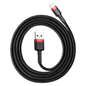 Baseus Cafule USB Lightning Cable 2 4A 0 5m (Red+Black)