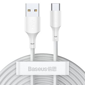 Baseus Simple Wisdom Data Cable Kit USB to Type C 5A (2PCS/Set）1.5m White