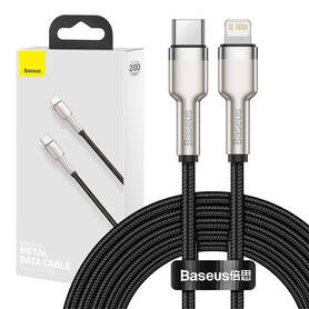 USB C cable for Lightning Baseus Cafule PD 20W 2m (black)