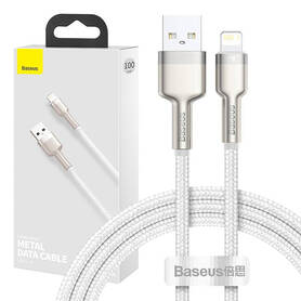 USB cable for Lightning Baseus Cafule 2.4A 1m (white)