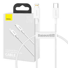 Baseus Superior Series Cable USB C to Lightning 20W PD 0 25m (white)