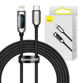 USB C cable for Lightning Baseus Display PD 20W 2m (black)