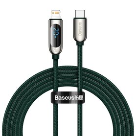 USB C cable for Lightning Baseus Display PD 20W 2m (green)